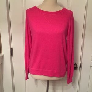 C&C CALIFORNIA SWEATER BARBIE CORE PINK KNIT CREW NECK LONG SLEEVE Size M